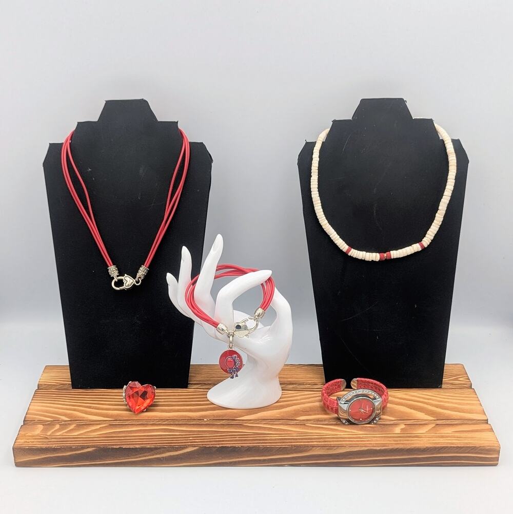 ❤️ Scarlet Tide Jewelry Collection – 5 Piece Coastal Boho Set
